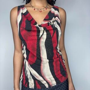 Vintage Vixen Shimmer Drape Top